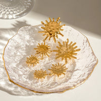 Boucle D'oreille Soleil Longue Tendance Acier Inoxydable