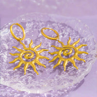 Boucle D'oreille Soleil Spiral Acier Inoxydable