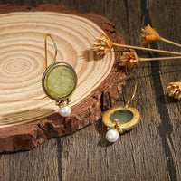 Boucle D'oreille Verte Vintage