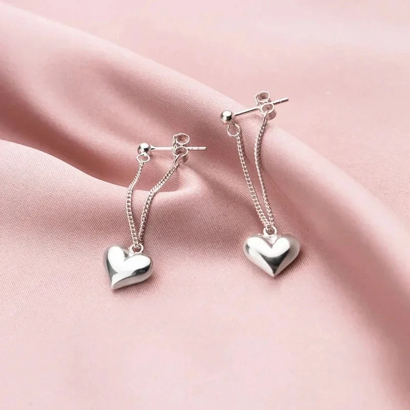 Boucle d'Oreille Chaine Coeur Image