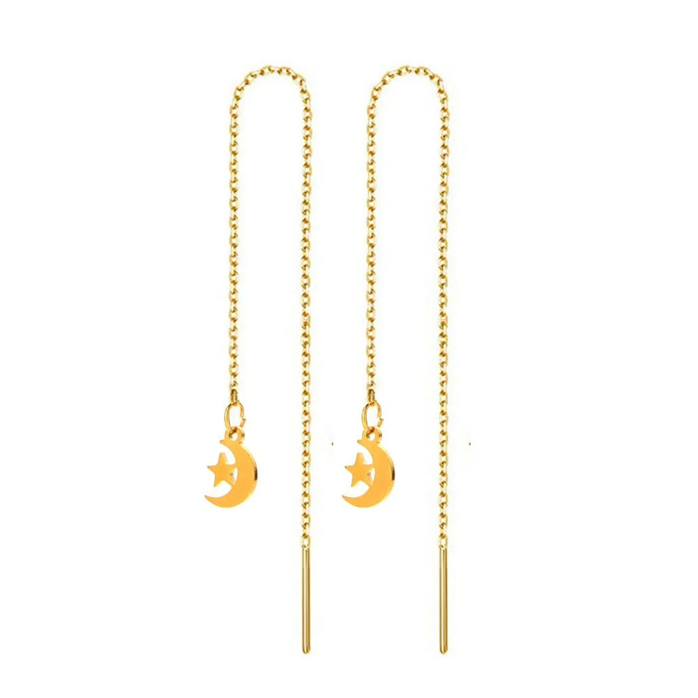Boucle d'Oreille Chaine Style Astrale Image