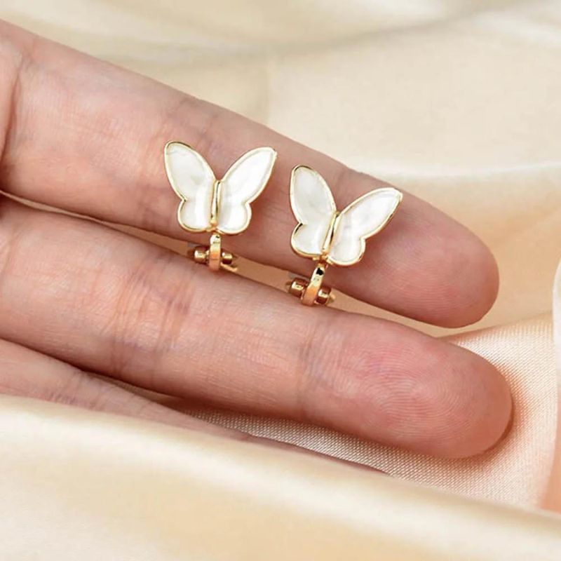 Boucle D'oreille Clip Fillette Papillon Image