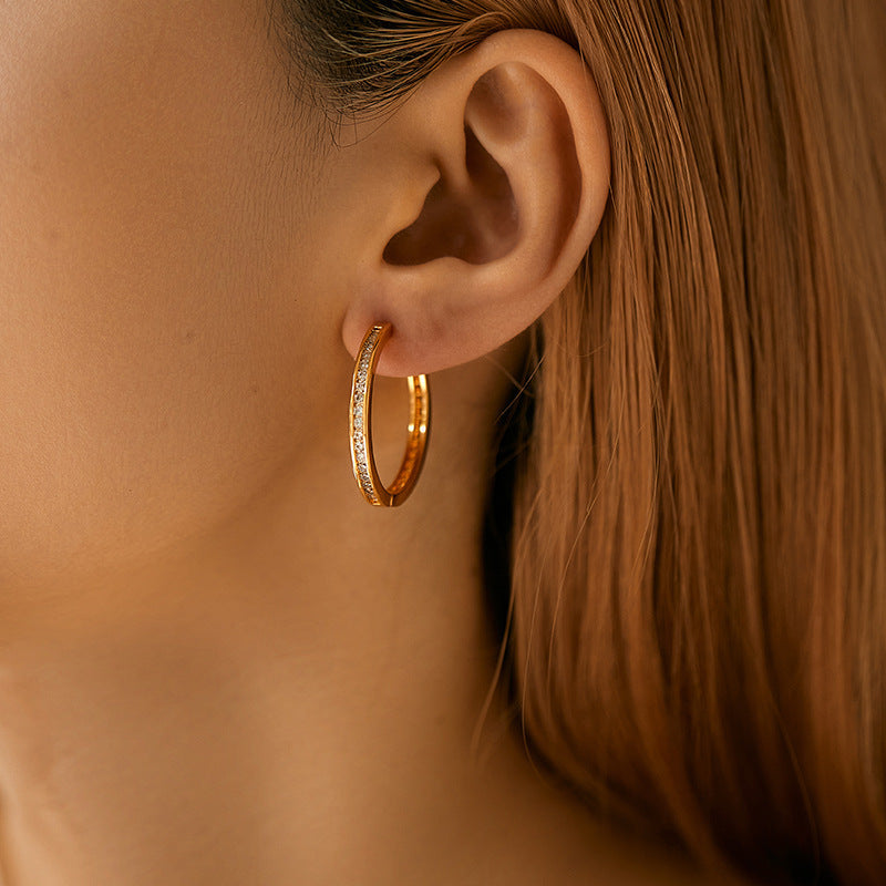 Boucle d'Oreille Créole à Charnière Image