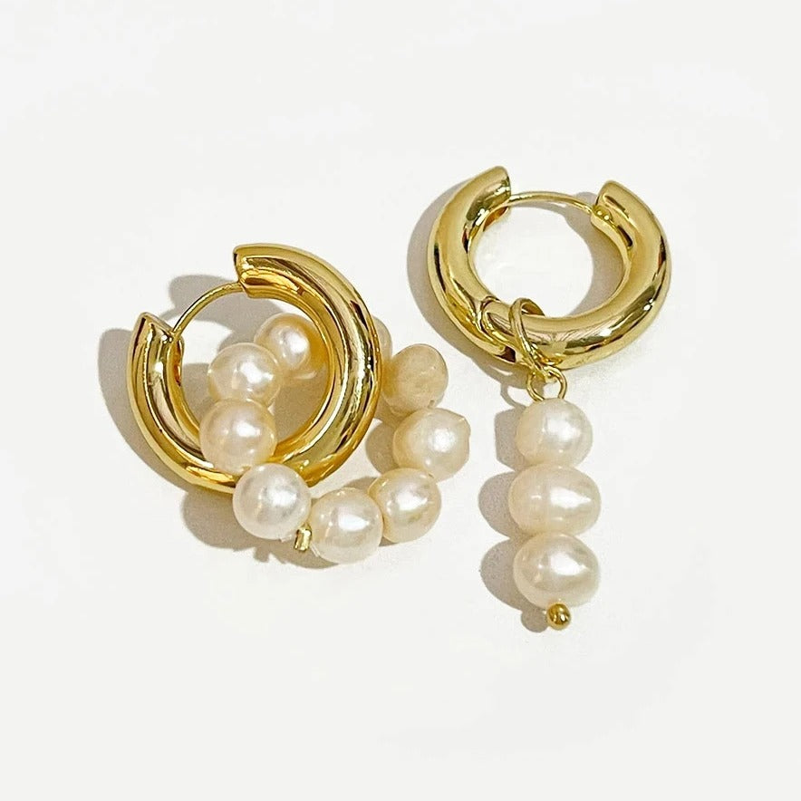 Boucle d'Oreille Dépareillée Perle