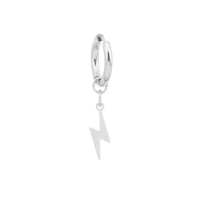 Boucle d'Oreille Eclair Résistante en Acier Inoxydable Image