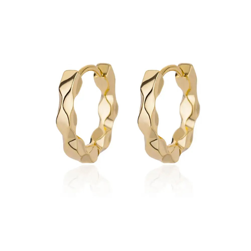Boucle d'Oreille Femme Acier Inoxydable Créole Ronde Vintage