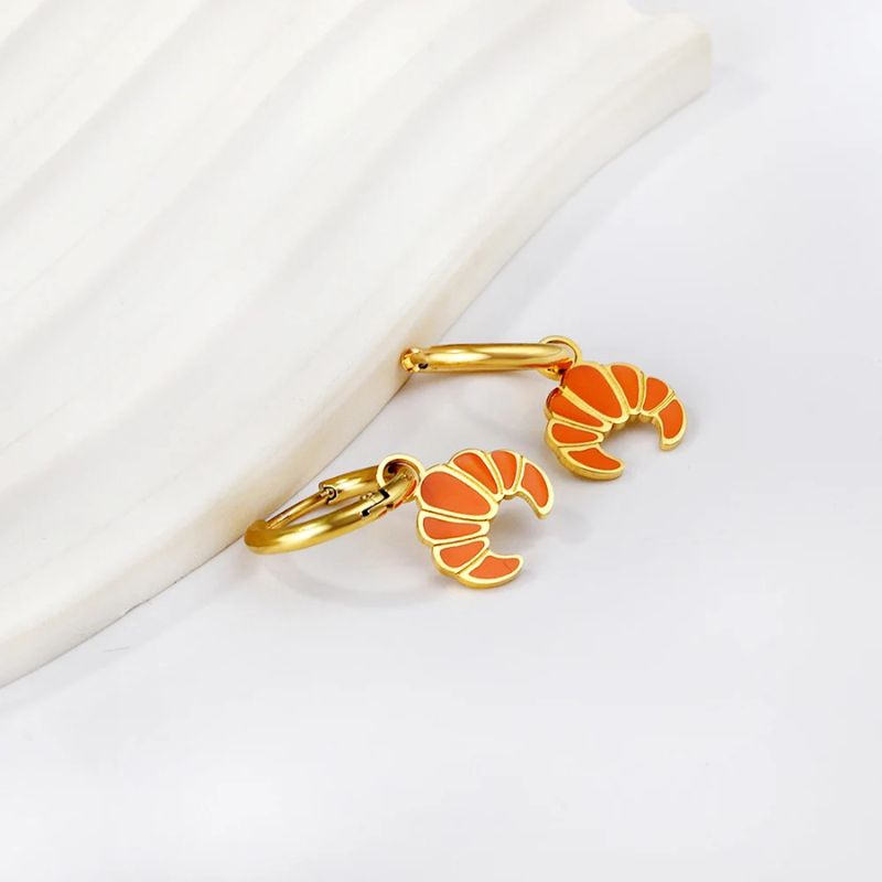 Boucle D'oreille Fillette Pendante Croissant Image