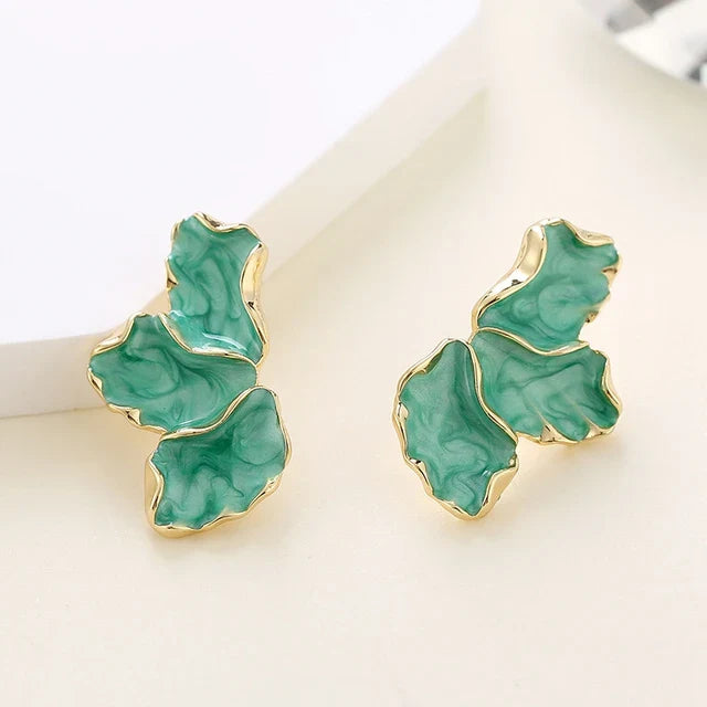 Boucle D'oreille Fleur Irrégulière Nacrée Image