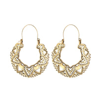 Boucle d'Oreille Gitane Dorée Chic et Tendance sur fond blanc