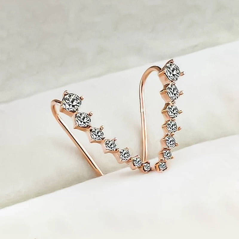 Boucle d'Oreille Grimpante à strass Image