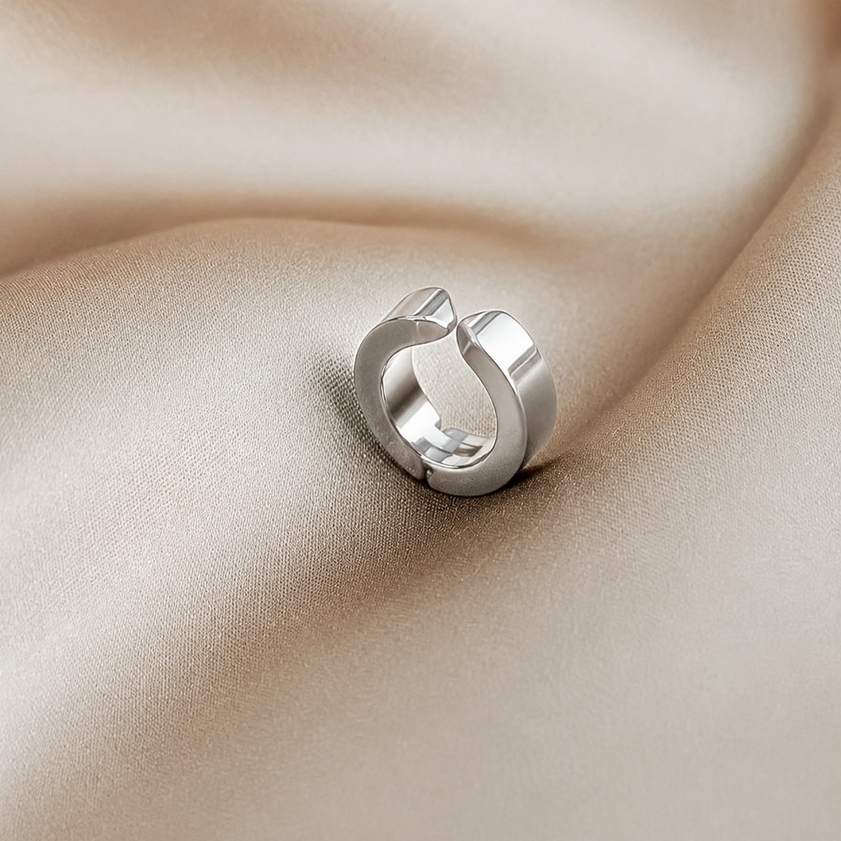 Boucle d'Oreille Homme Sans Trou Anneau - Acier inoxydable