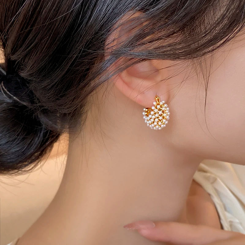 Boucle d'Oreille Perle Chic et Brillante