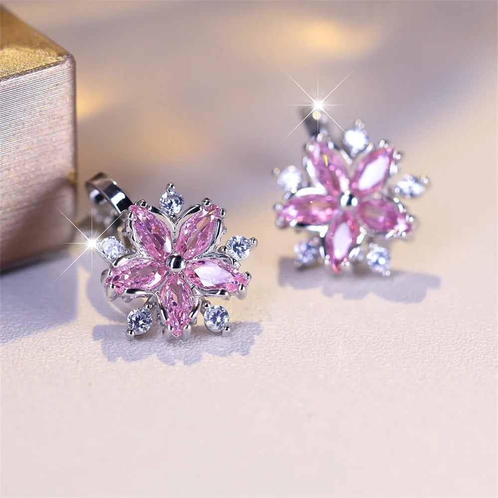Boucle d'Oreille a Pince Femme Sakura en Clip Image
