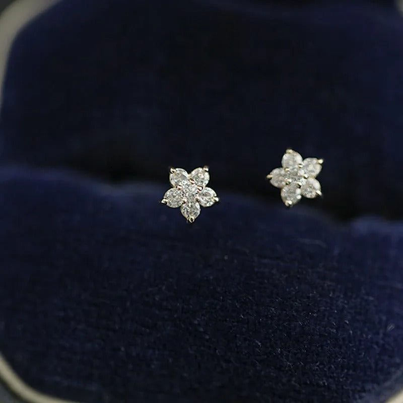 Boucle d'Oreille Puce Fleur