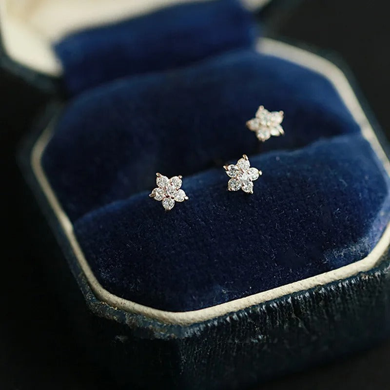 Boucle d'Oreille Puce Fleur Image
