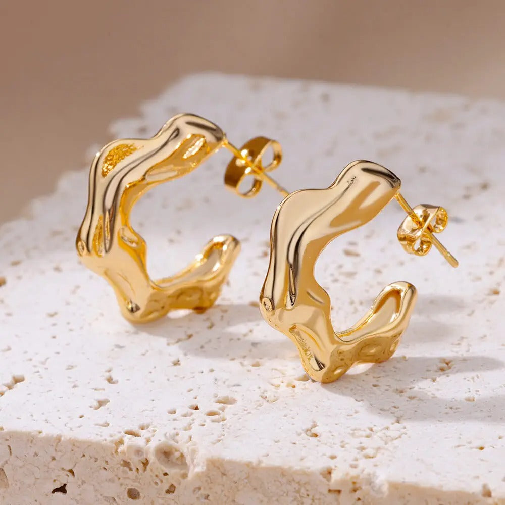 Boucle D'oreille Ronde Forme de C Image