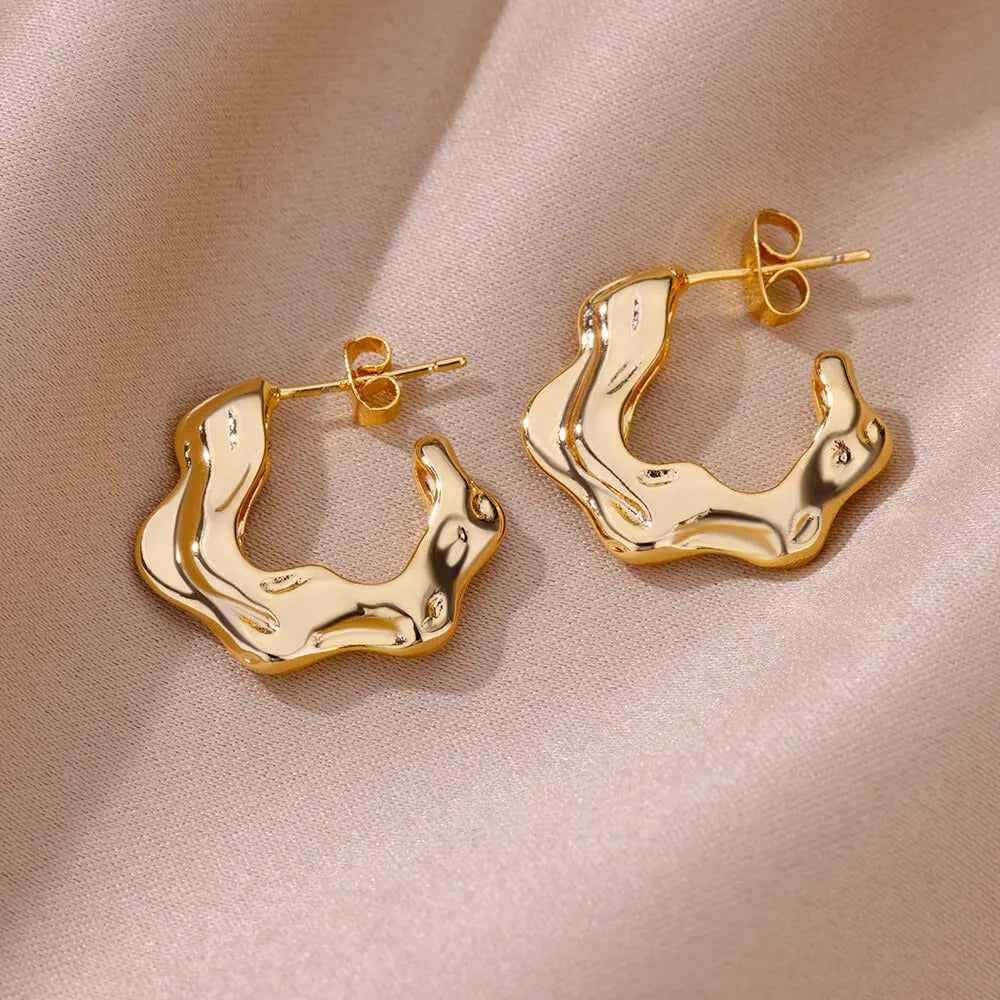 Boucle D'oreille Ronde Forme de C Image