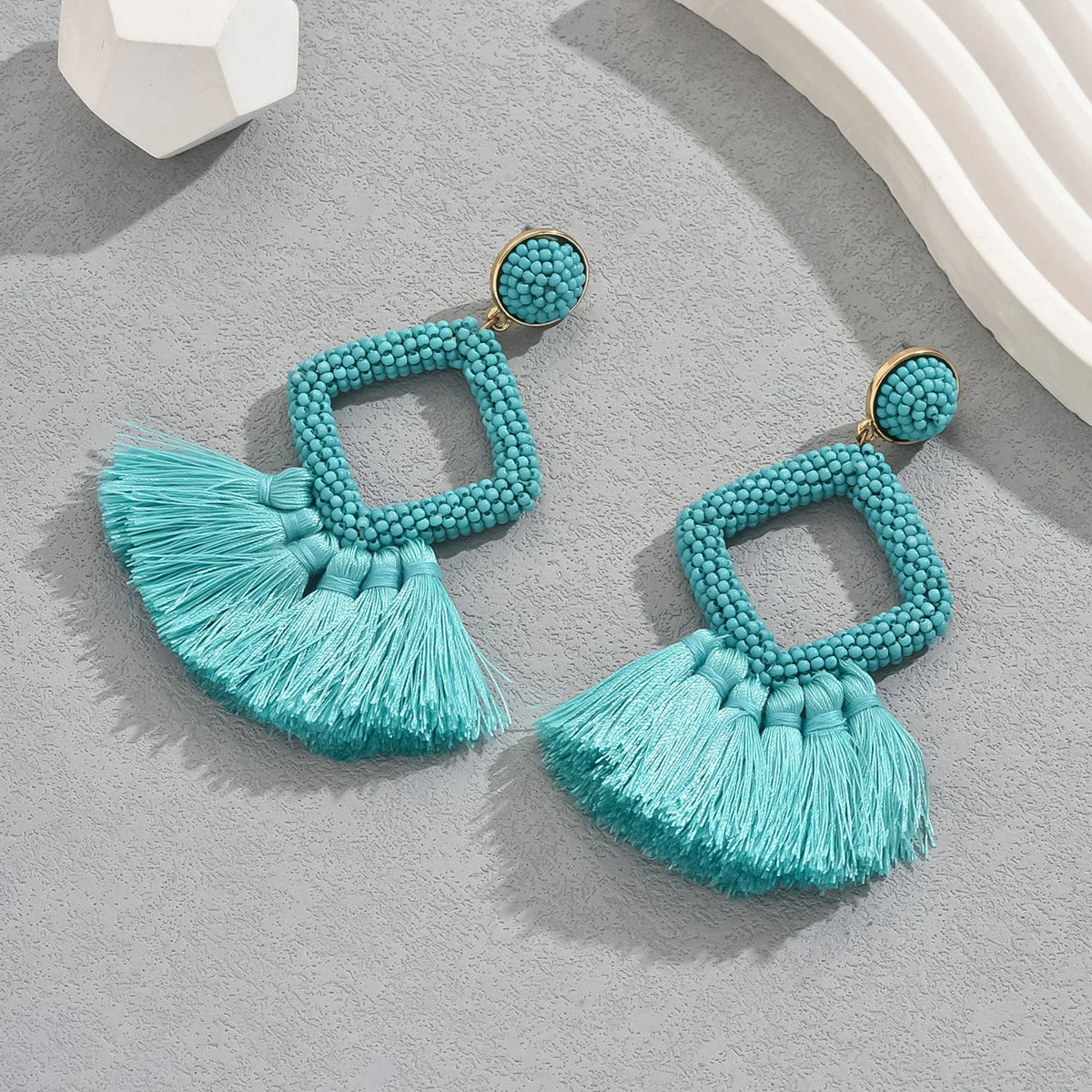 Boucle d'Oreille Turquoise Originale et Tendance