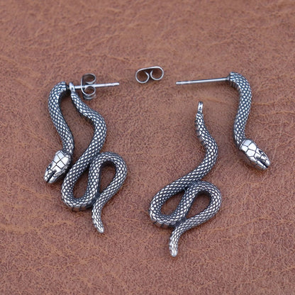 Boucle d'Oreille Viking Homme Serpent