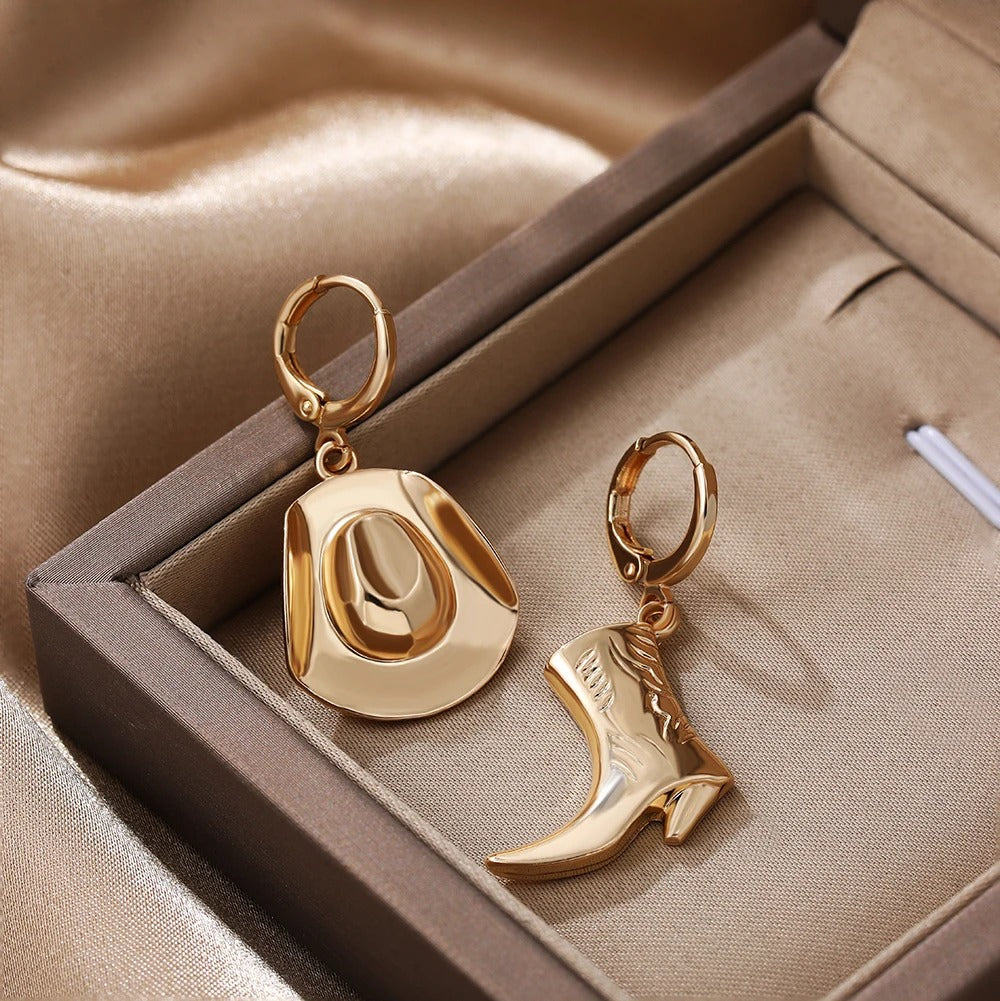 Boucles D'oreilles Asymétriques Cowboy