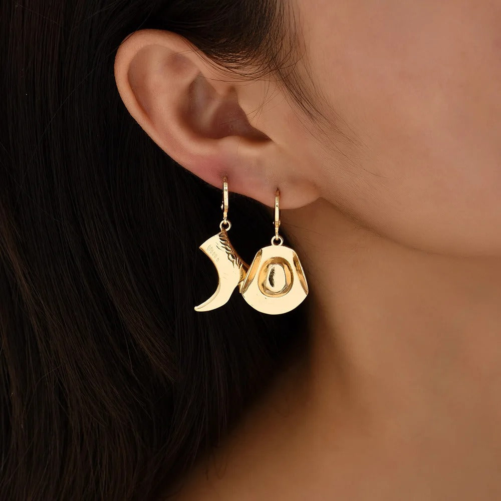 Boucles D'oreilles Asymétriques Cowboy