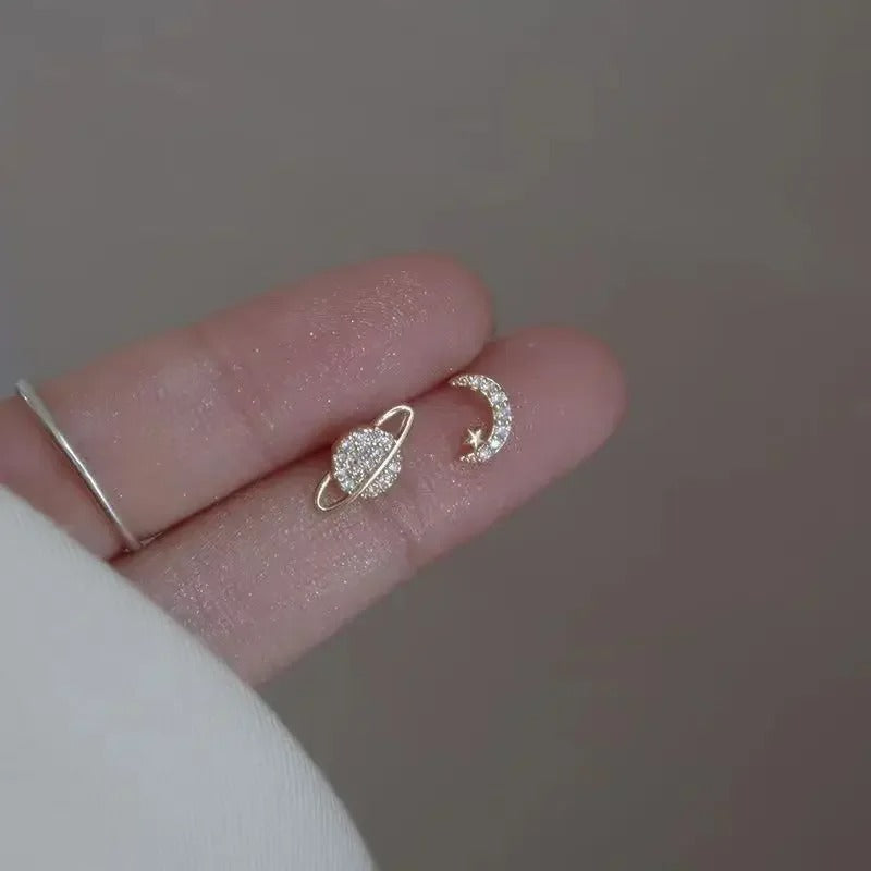 Boucles D'oreilles Asymétriques Galaxie Acier Inoxydable