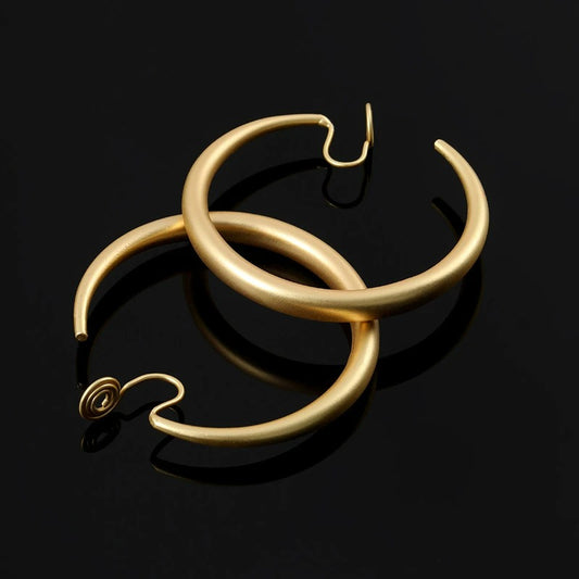 Boucles D'oreilles Clips Créoles Dorées