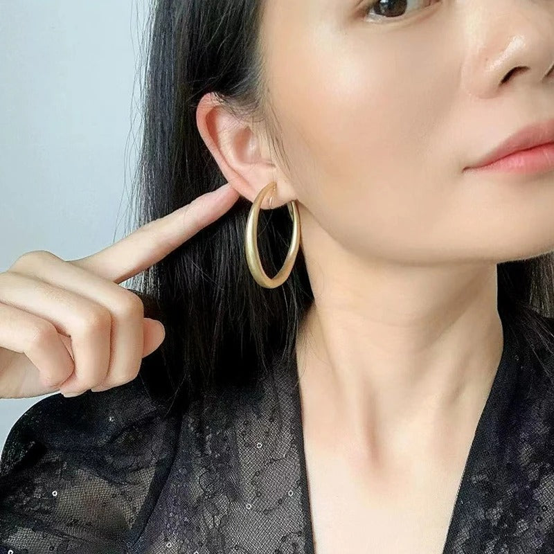 Boucles D'oreilles Clips Créoles Dorées