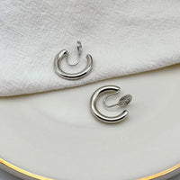 Boucles D'oreilles Clips Créoles Lisses