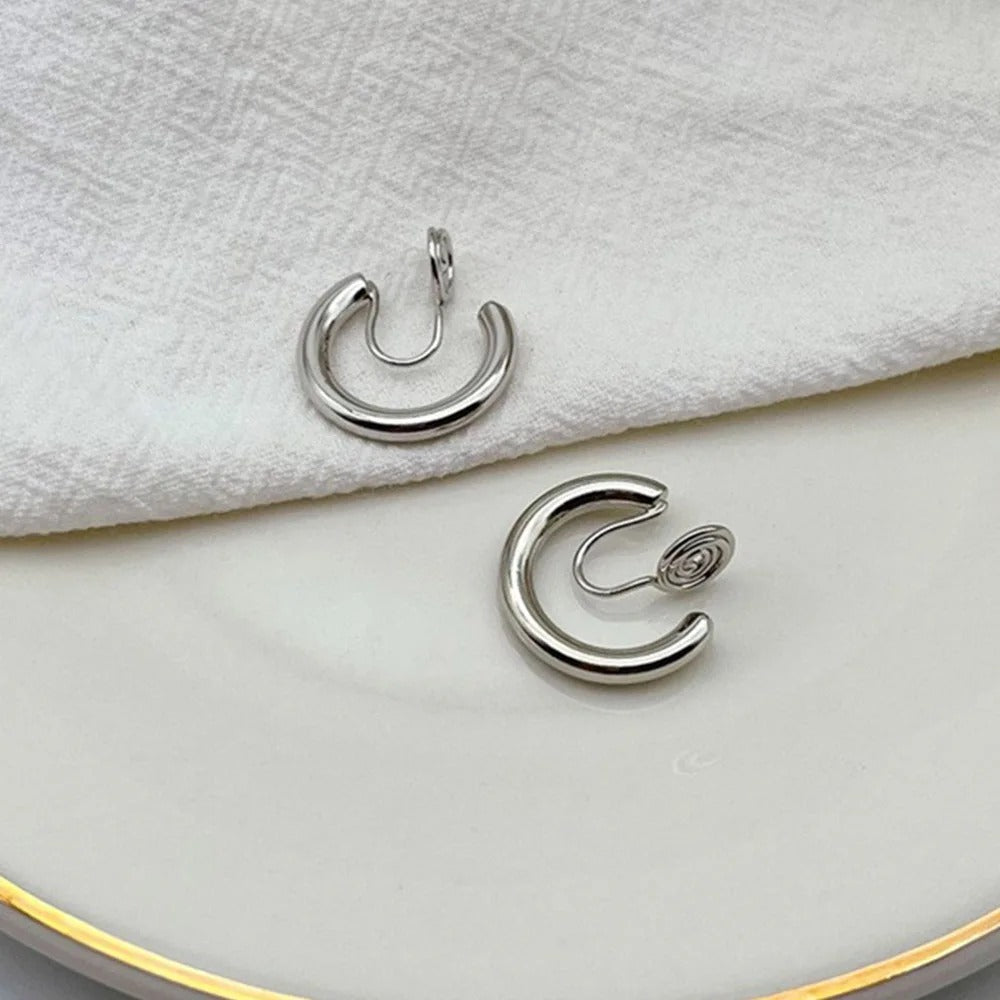 Boucles D'oreilles Clips Créoles Lisses