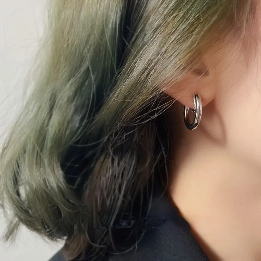 Boucles D'oreilles Clips Créoles Lisses