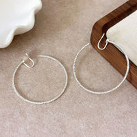 Boucles D'oreilles Clips Créoles Texturées