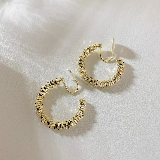 Boucles D'Oreilles Clips Relief Subtil