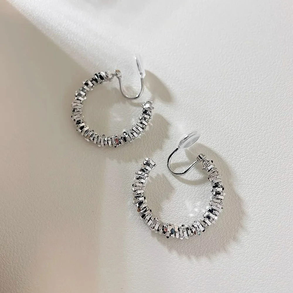 Boucles D'Oreilles Clips Relief Subtil