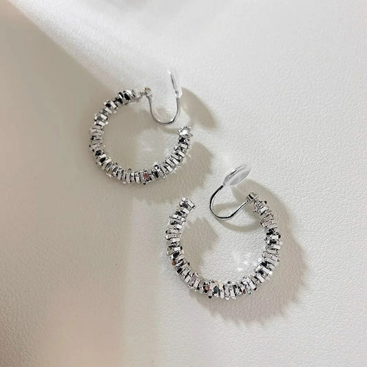 Boucles D'Oreilles Clips Relief Subtil