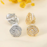 Boucles D'oreilles Clips Spirale Cristal Chic