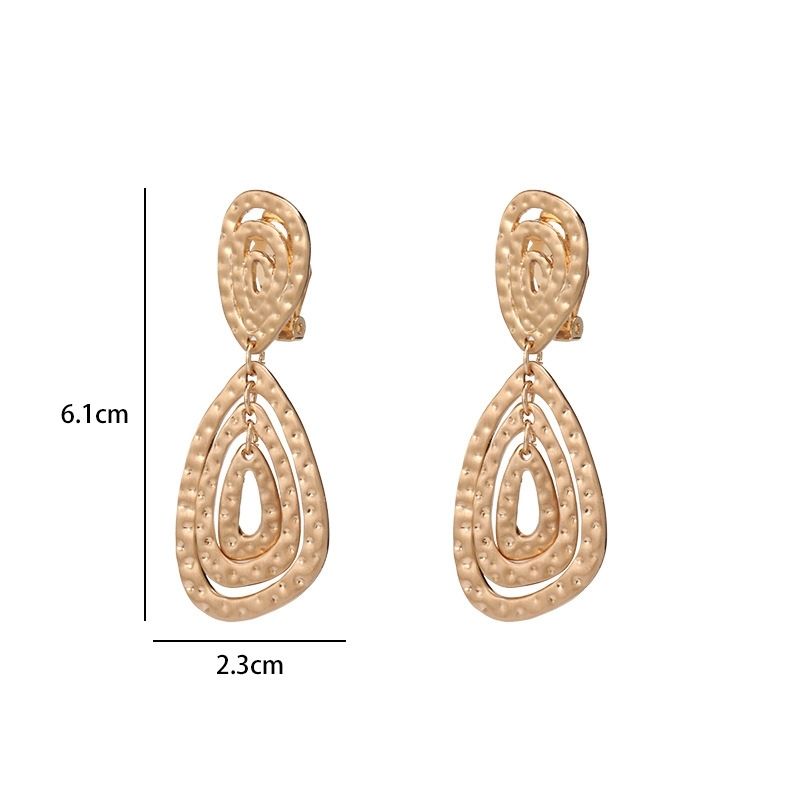 Boucles D'oreilles Clips Trio Gouttes