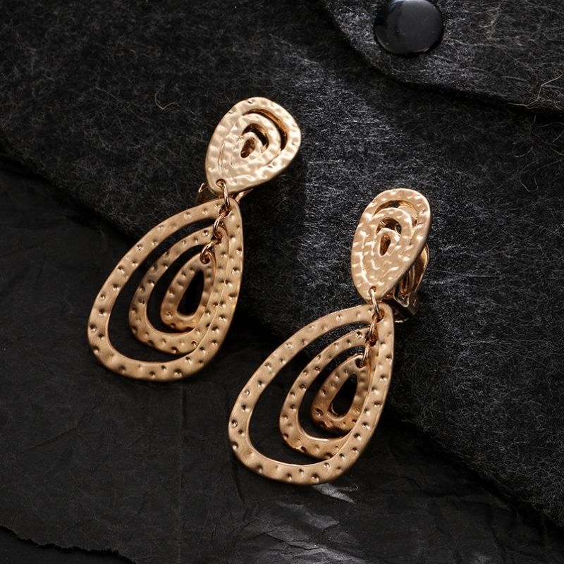 Boucles D'oreilles Clips Trio Gouttes