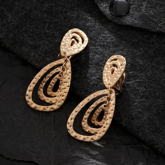 Boucles D'oreilles Clips Trio Gouttes