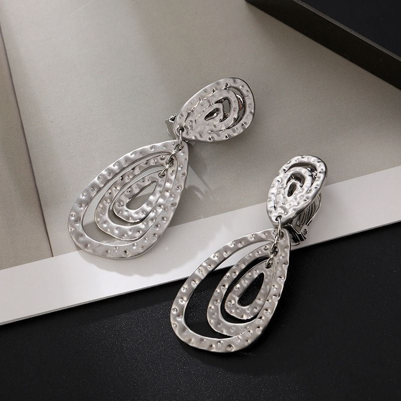 Boucles D'oreilles Clips Trio Gouttes