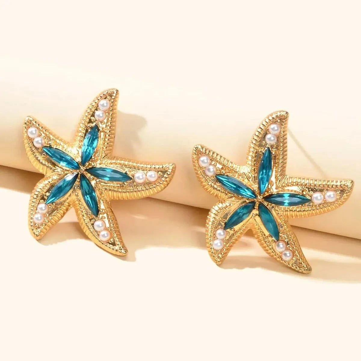 Boucles d'Oreilles Coquillage Étoile Verte