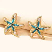 Boucles d'Oreilles Coquillage Étoile Verte