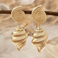 Boucles d'Oreilles Coquillage Océan Pendante