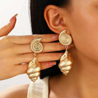 Boucles d'Oreilles Coquillage Océan Pendante