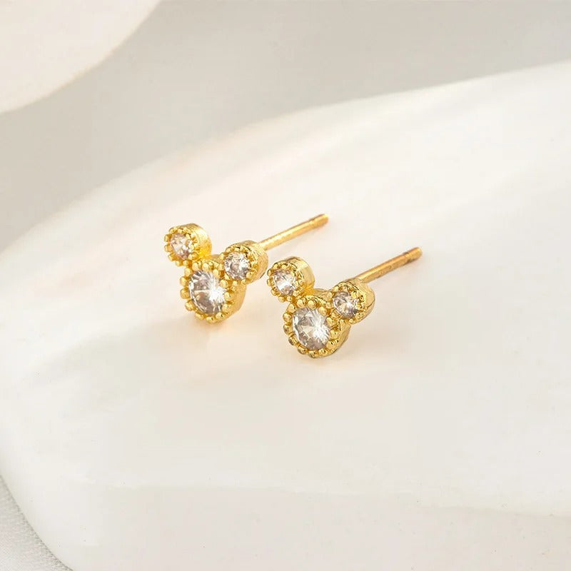 Boucles D'oreilles Fillette Strass Étincelantes