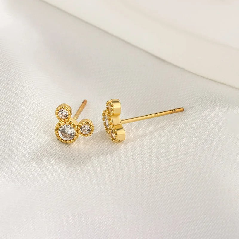 Boucles D'oreilles Fillette Strass Étincelantes