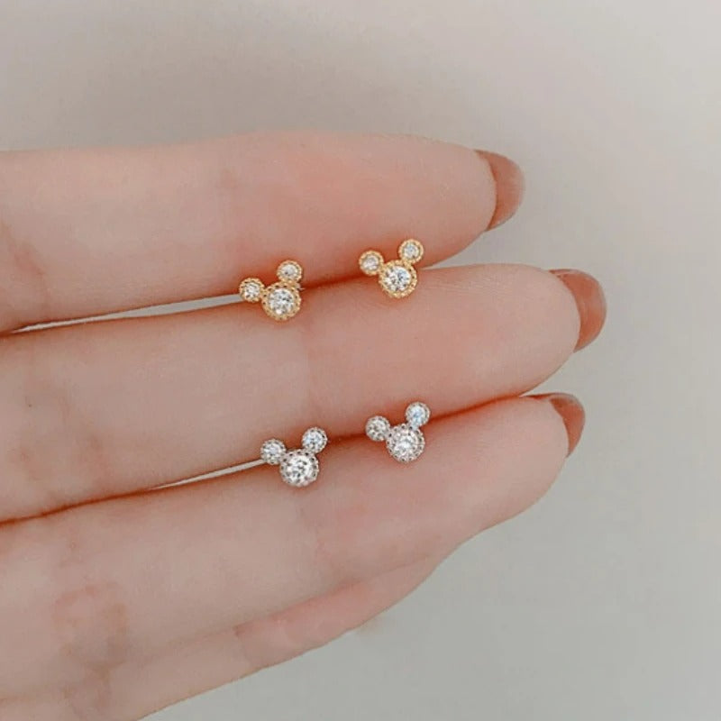 Boucles D'oreilles Fillette Strass Étincelantes