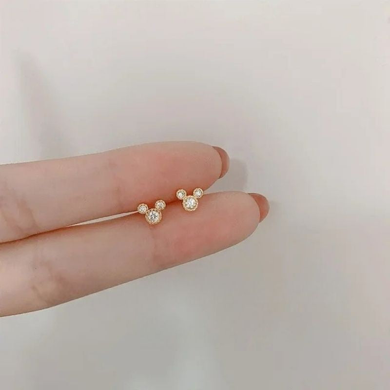 Boucles D'oreilles Fillette Strass Étincelantes