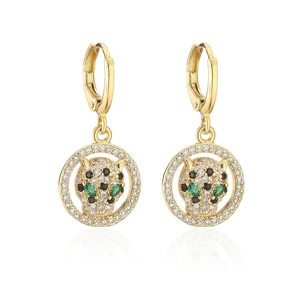 Boucles D'oreilles Pendantes Originales Léopard