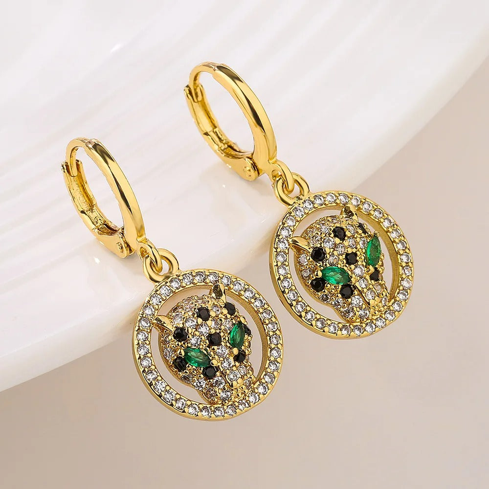 Boucles D'oreilles Pendantes Originales Léopard